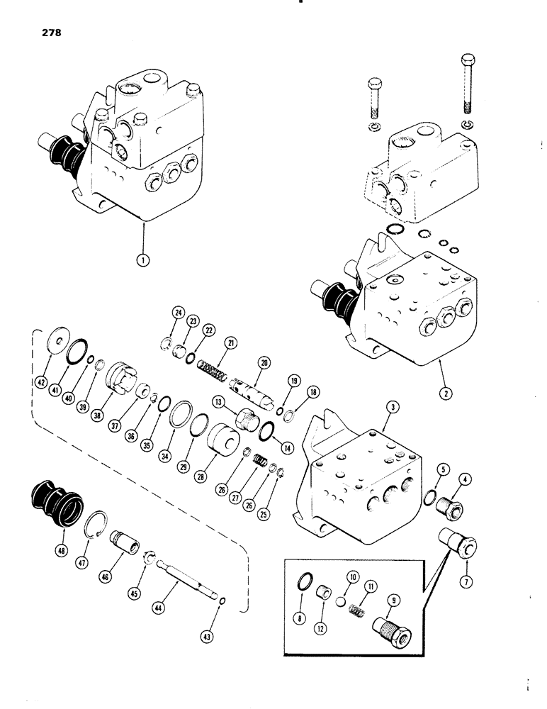 Схема запчастей Case IH 1270 - (278) - G34993 BRAKE VALVE ASSEMBLY, USED WITHOUT DIFFERENTIAL LOCK, USED PRIOR TO P.I.N. 8803261 (07) - BRAKES