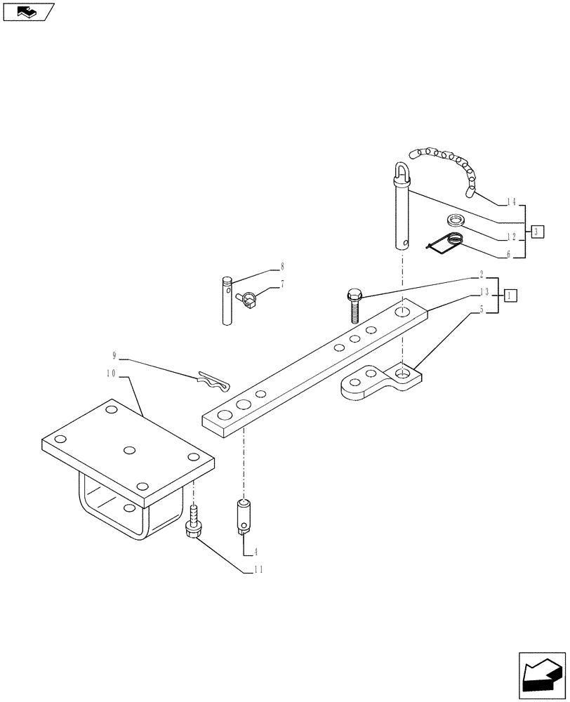 Схема запчастей Case IH PUMA 230 - (37.100.0401) - SWINGING DRAWBAR FOR SLIDER TOW HOOK (ITALIAN TYPE) - SWINGING DRAWBAR (VAR.720913) (37) - HITCHES, DRAWBARS & IMPLEMENT COUPLINGS