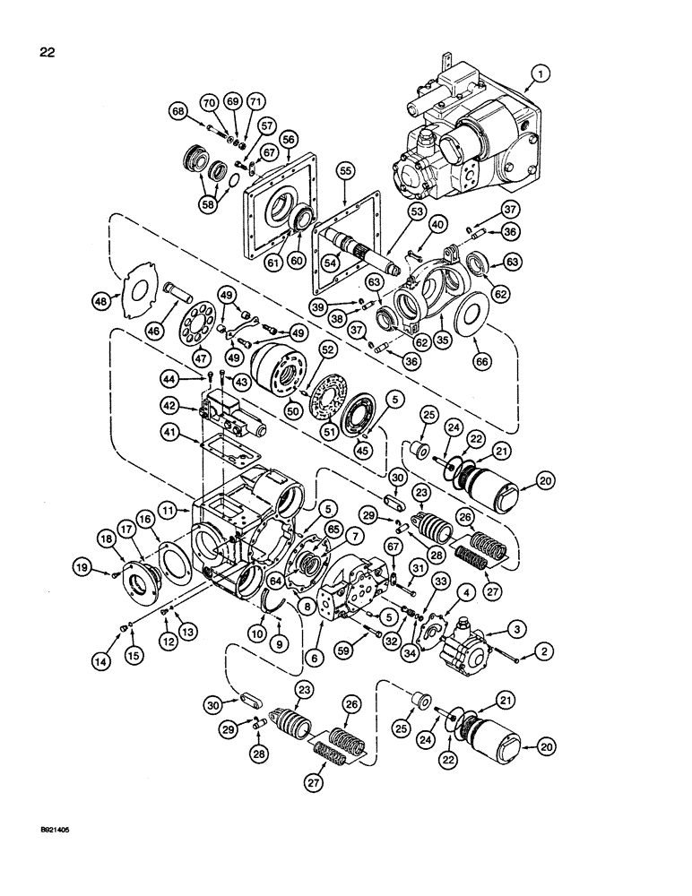 Схема запчастей Case IH 1660 - (022) - HYDROSTATIC PUMP, CORN AND GRAIN COMBINE (29) - HYDROSTATIC DRIVE