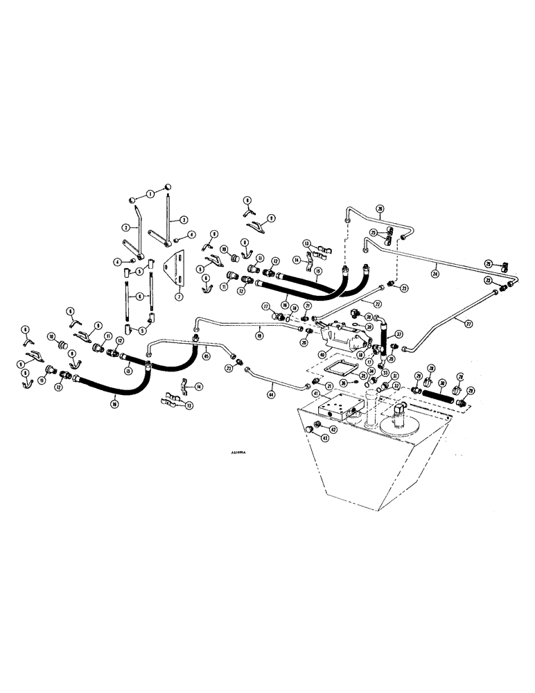 Схема запчастей Case IH 1470 - (138) - REMOTE HYDRAULIC CIRCUIT AND CONTROLS (08) - HYDRAULICS