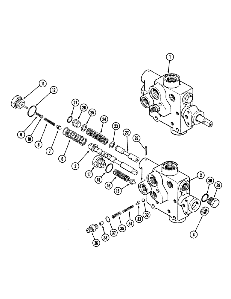 Схема запчастей Case IH 4694 - (8-296) - HYDRAULIC PRESSURE REGULATOR VALVE - G107961 (08) - HYDRAULICS