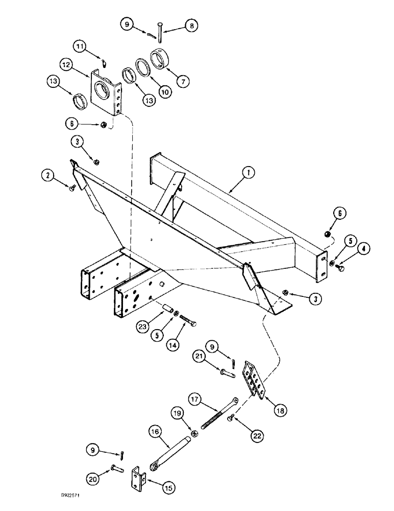 Схема запчастей Case IH 1688 - (5-10) - STEERING AXLE SUPPORT, ADJUSTABLE AXLE (04) - STEERING