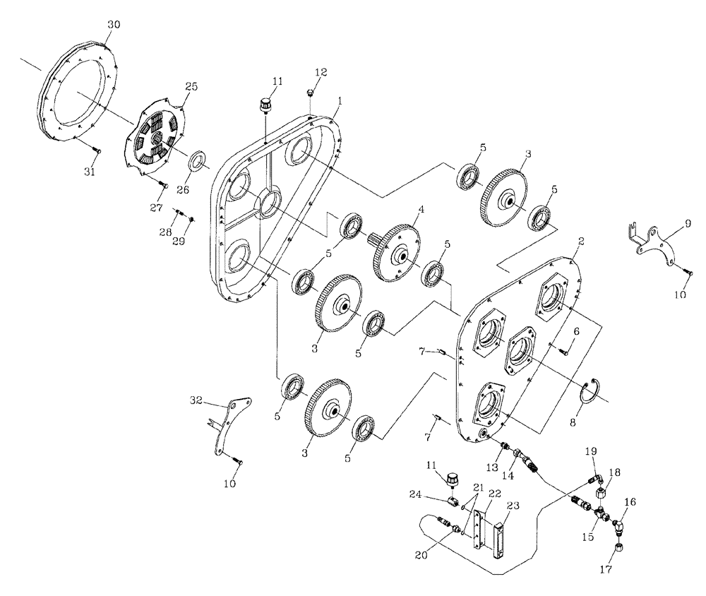 Схема запчастей Case IH 7700 - (C06[06]) - GEARBOX, M11, COMMERCIAL Engine & Engine Attachments