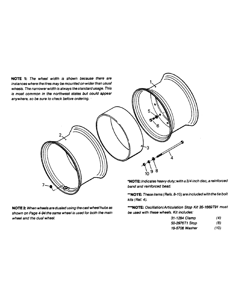 Схема запчастей Case IH 9110 - (04-95) - WHEELS, MAIN WHEELS, DUAL WHEELS (04) - Drive Train