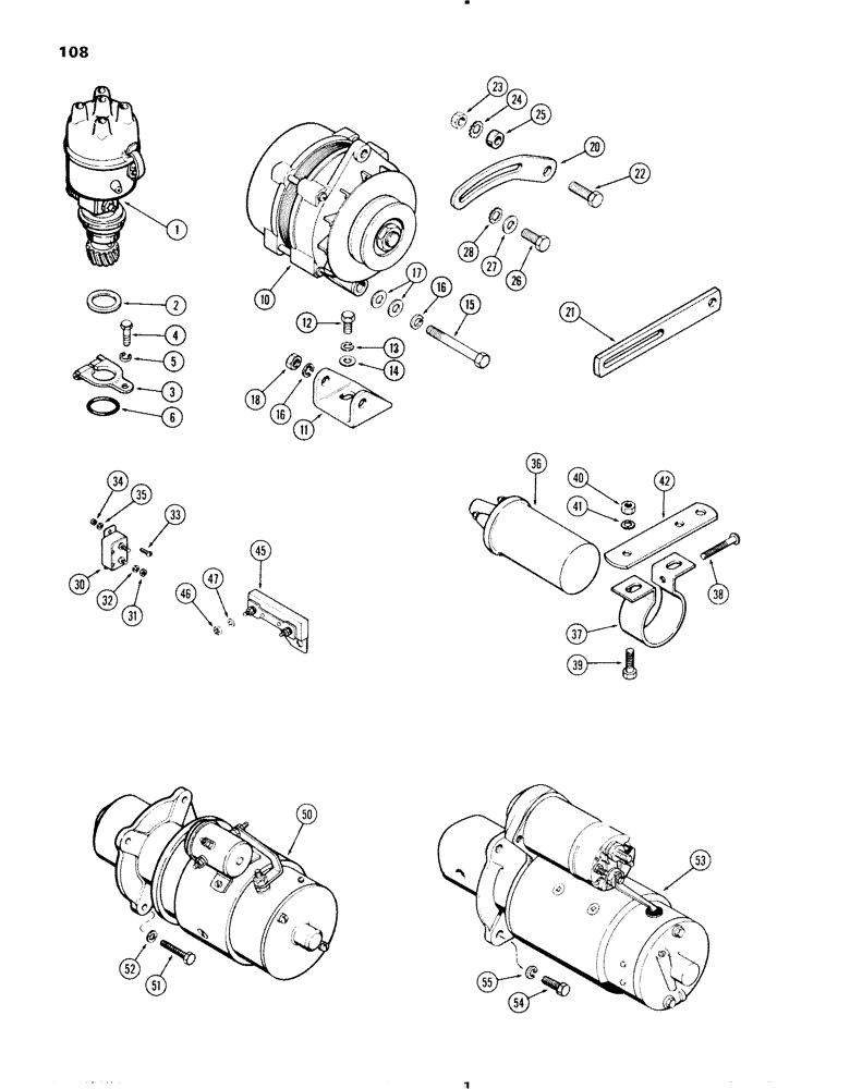 Схема запчастей Case IH 570 - (108) - ELECTRICAL EQUIPMENT AND HARDWARE (04) - ELECTRICAL SYSTEMS