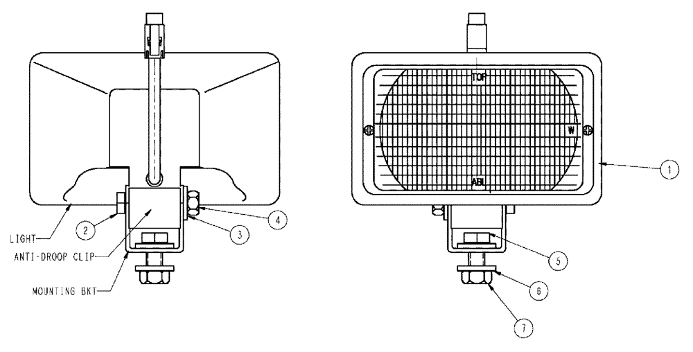 Схема запчастей Case IH TITAN 4020 - (10-012) - FLOOD LIGHTING ASSEMBLY Options