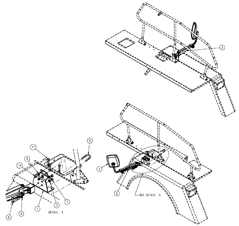 Схема запчастей Case IH TITAN 4020 - (10-009) - MIRROR GROUP, WALKWAY Options