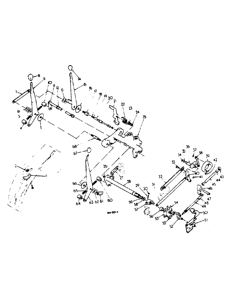 Схема запчастей Case IH 454 - (10-28) - DRAFT CONTROL LINKAGE (07) - HYDRAULICS