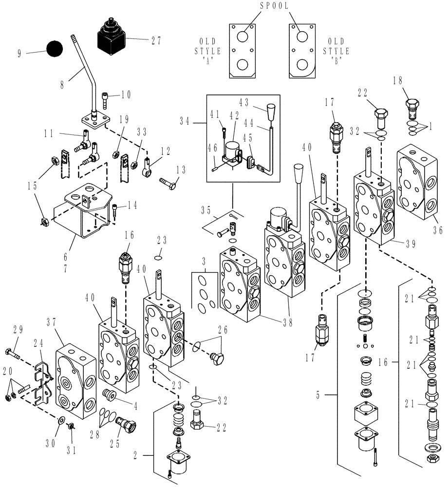 Схема запчастей Case IH 716524016 - (24) - GRESEN VALVE V-10 - SML45882 