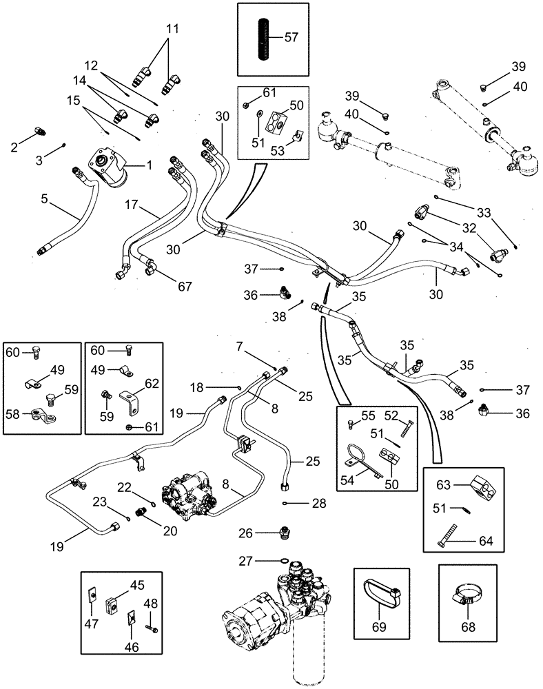 Схема запчастей Case IH MAGNUM 255 - (05-03) - STEERING SYSTEM - MFD (05) - STEERING