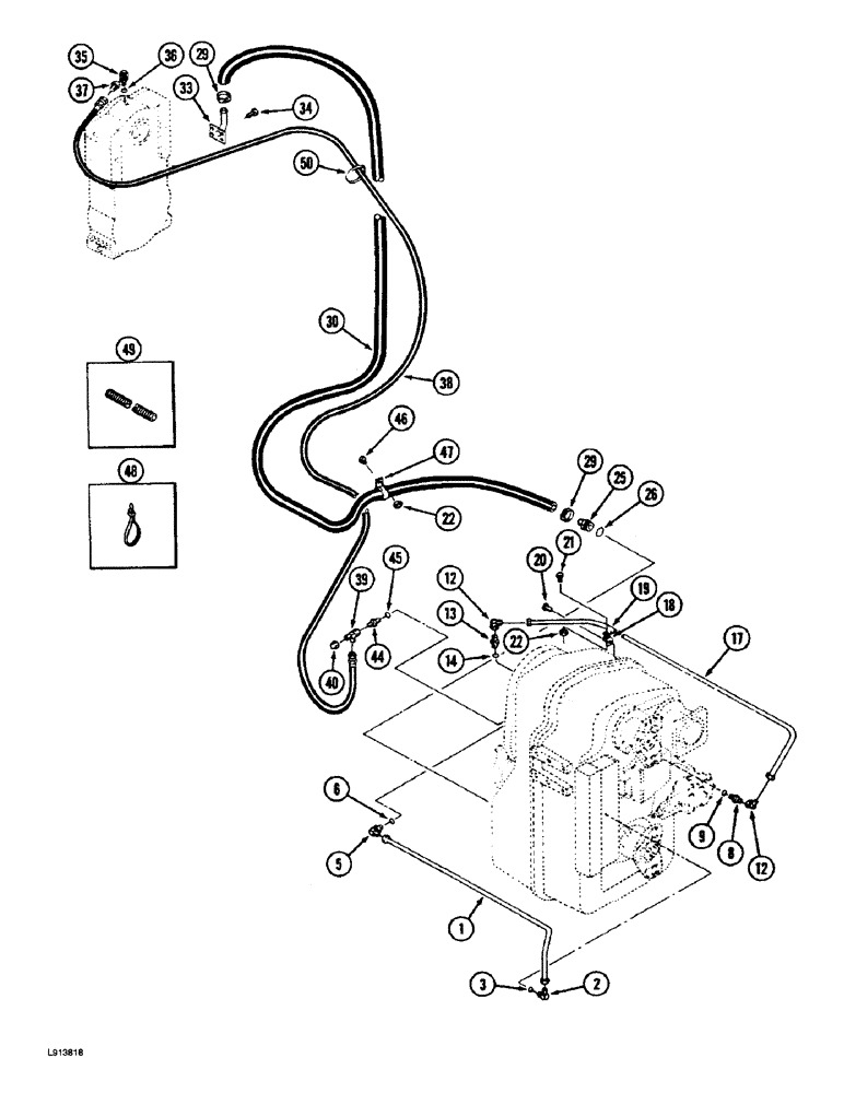 Схема запчастей Case IH 9270 - (6-080) - TRANSMISSION LUBE TRANSMISSION TO PTO TRANSFER CASE POWERSHIFT TRACTORS (06) - POWER TRAIN