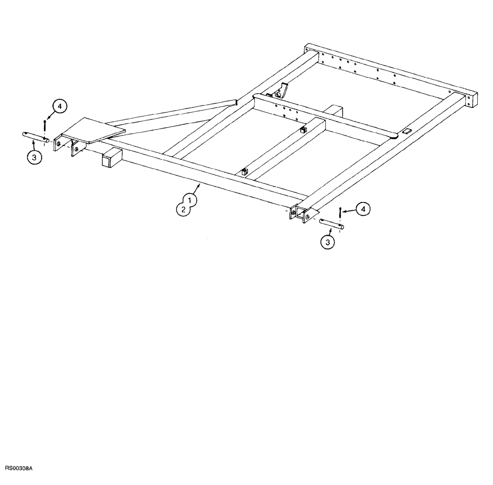 Схема запчастей Case IH 5700 - (9-044) - WING FRAME, NON LEVEL LIFT MODELS, SINGLE FOLD, 25 FOOT THROUGH 31 FOOT WIDE (18) - MISCELLANEOUS