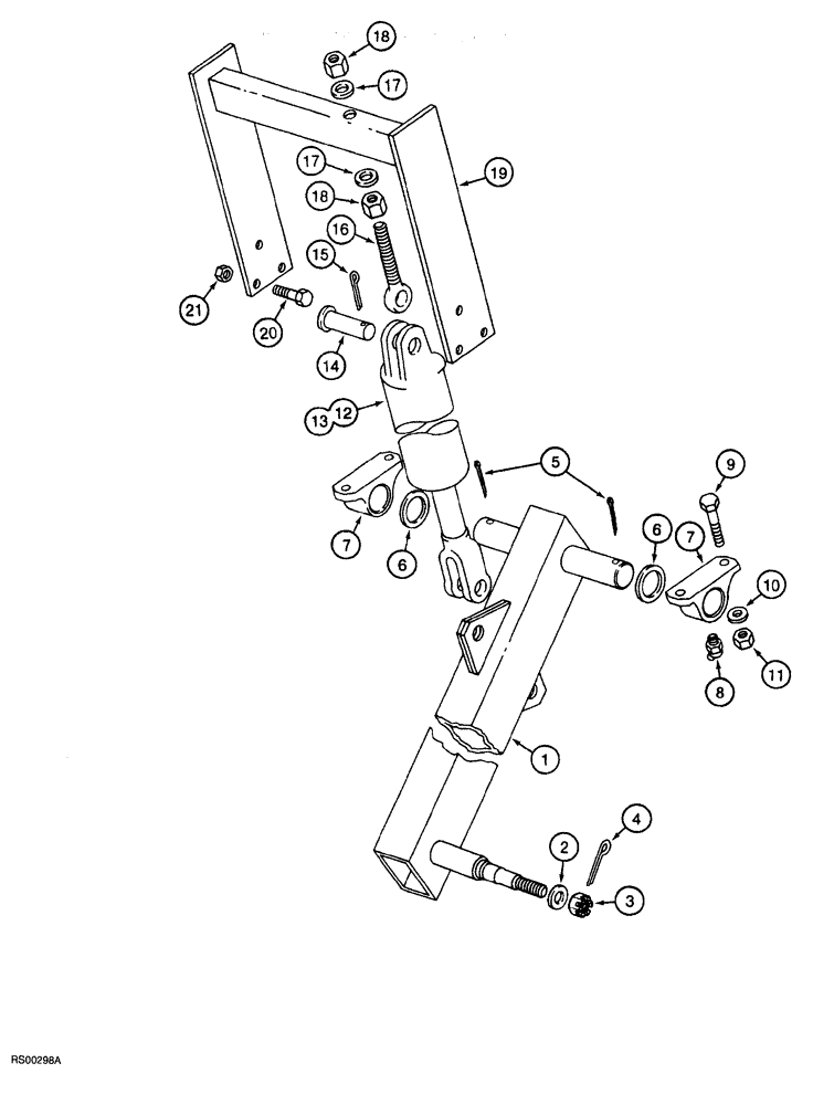 Схема запчастей Case IH 5700 - (9-024) - OUTER AXLE AND DEPTH CONTROL CYLINDER MOUNTING, SINGLE WING MODELS (18) - MISCELLANEOUS