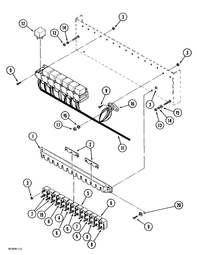 Схема запчастей Case IH 9370 QUADTRAC - (4-006) - OVERHEAD CIRCUIT BREAKERS AND RELAYS (04) - ELECTRICAL SYSTEMS