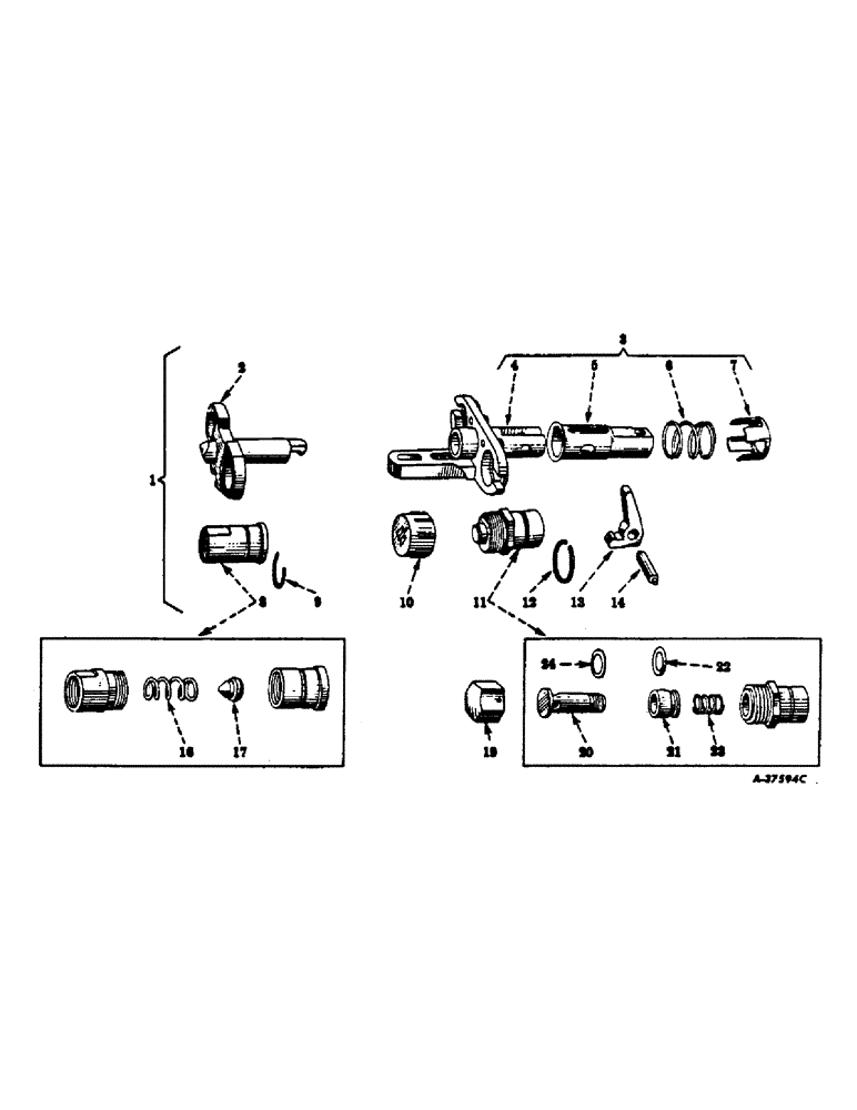 Схема запчастей Case IH 130 - (10-17) - HYDRAULICS, BREAK-AWAY COUPLING, FOR 100 AND 130 SERIES TRACTORS (07) - HYDRAULICS