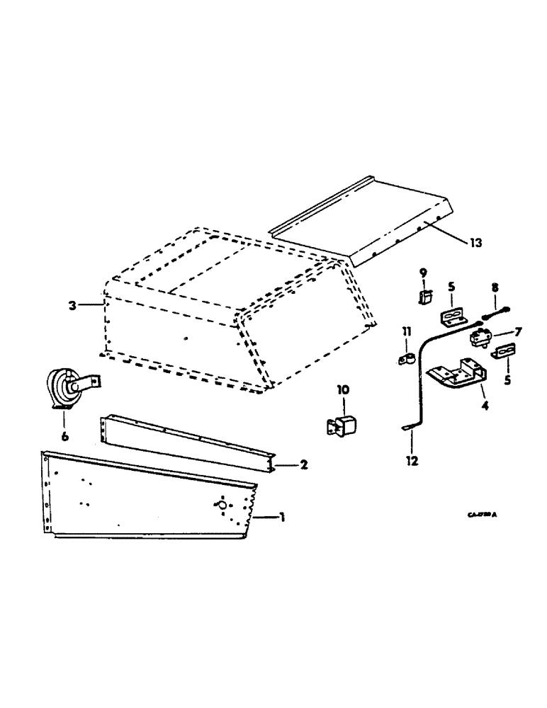 Схема запчастей Case IH 615 - (20-08) - SEPARATOR, STRAW CHOPPER, SEPARATOR HOOD SIDE, WARNING HORN, CABLE, SWITCH AND RELAY Separation