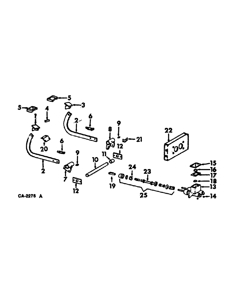 Схема запчастей Case IH 815 - (10-27) - HYDRAULICS, WHEEL BRAKE, LEVER, PEDAL AND MASTER BRAKE CYLINDER (07) - HYDRAULICS