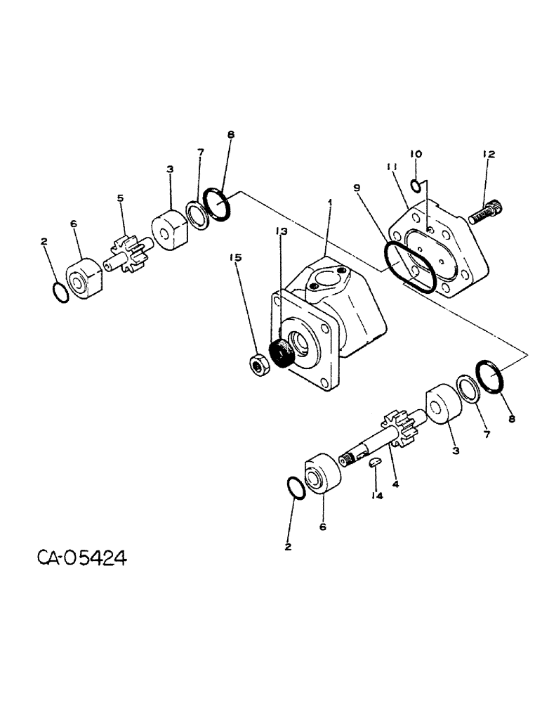 Схема запчастей Case IH 284 - (10-16) - HYDRAULICS, HYDRAULIC PUMP, GASOLINE ENGINE TRACTORS (07) - HYDRAULICS