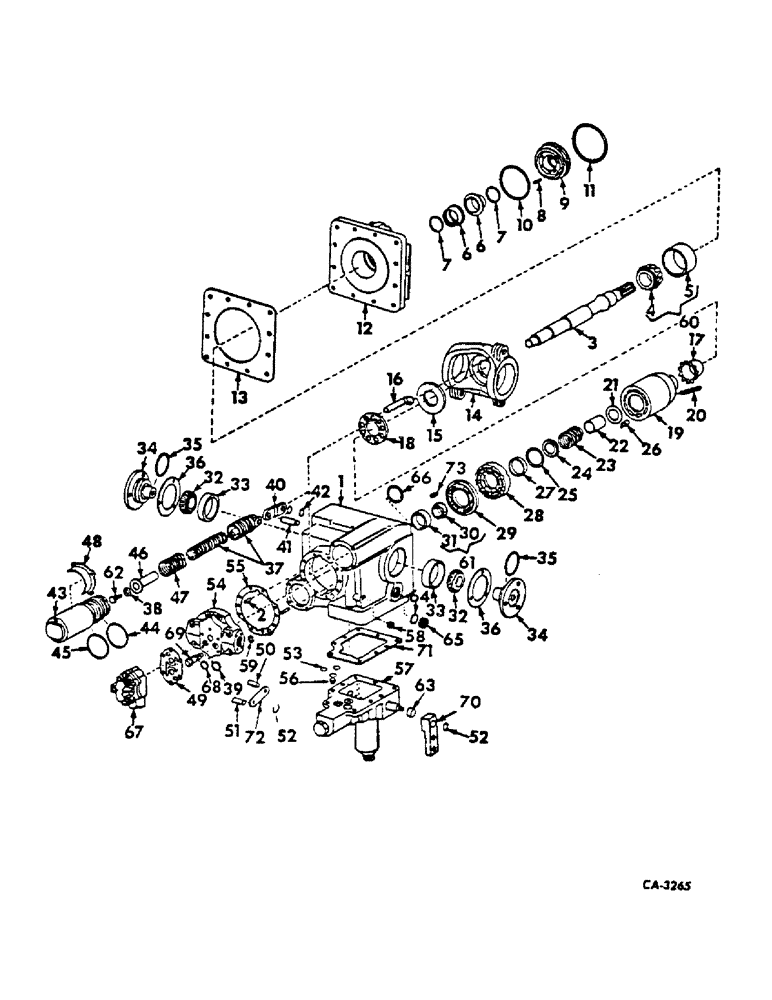 Схема запчастей Case IH 615 - (10-18) - HYDRAULICS, HYDRAULIC TRANSMISSION PUMP, FOR HYDROSTATIC GROUND DRIVE, SER. NO. 12000 AND BELOW (07) - HYDRAULICS