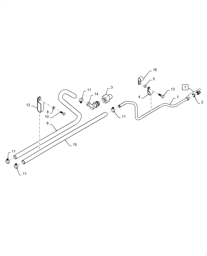 Схема запчастей Case IH STEIGER 385 - (09-47) - HEATER - HOSES, STEIGER 385 / 435 & 485 (09) - CHASSIS