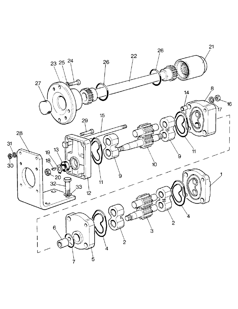 Схема запчастей Case IH 1690 - (K02-1) - HYDRAULIC PUMP (07) - HYDRAULICS