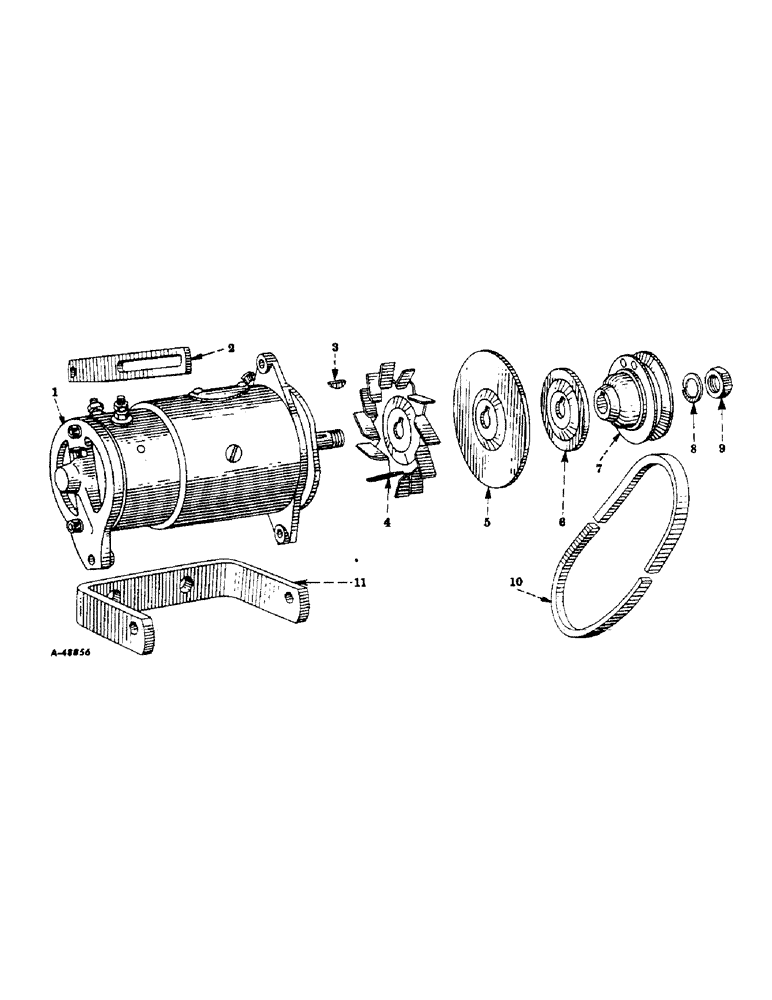 Схема запчастей Case IH 350 - (096) - ELECTRICAL SYSTEM, CARBURETED ENGINE, GENERATOR & CONNECTIONS (12 V) (SEE NOTE) (06) - ELECTRICAL SYSTEMS