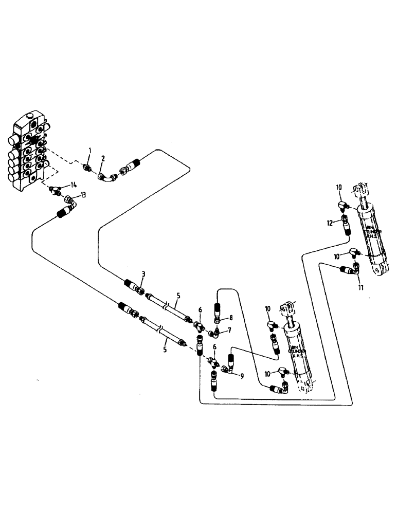 Схема запчастей Case IH AUSTOFT - (B05-10) - HYDRAULIC CIRCUIT, BIN LIFT Hydraulic Components & Circuits