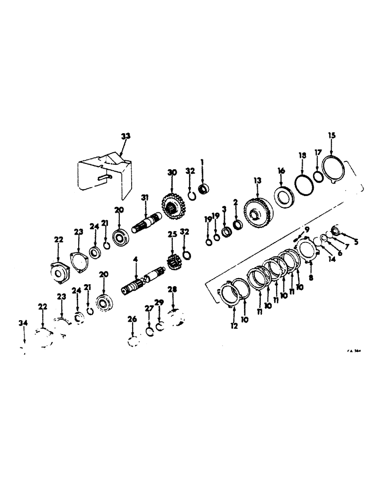 Схема запчастей Case IH 474 - (07-29) - INDEPENDENT POWER TAKE OFF, SINGLE SPEED (04) - Drive Train