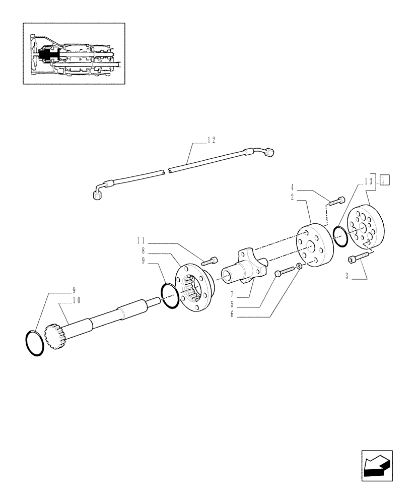 Схема запчастей Case IH JX1075C - (1.80.5[03]) - (VAR.838-839) FRONT PTO LIFT (07) - HYDRAULIC SYSTEM