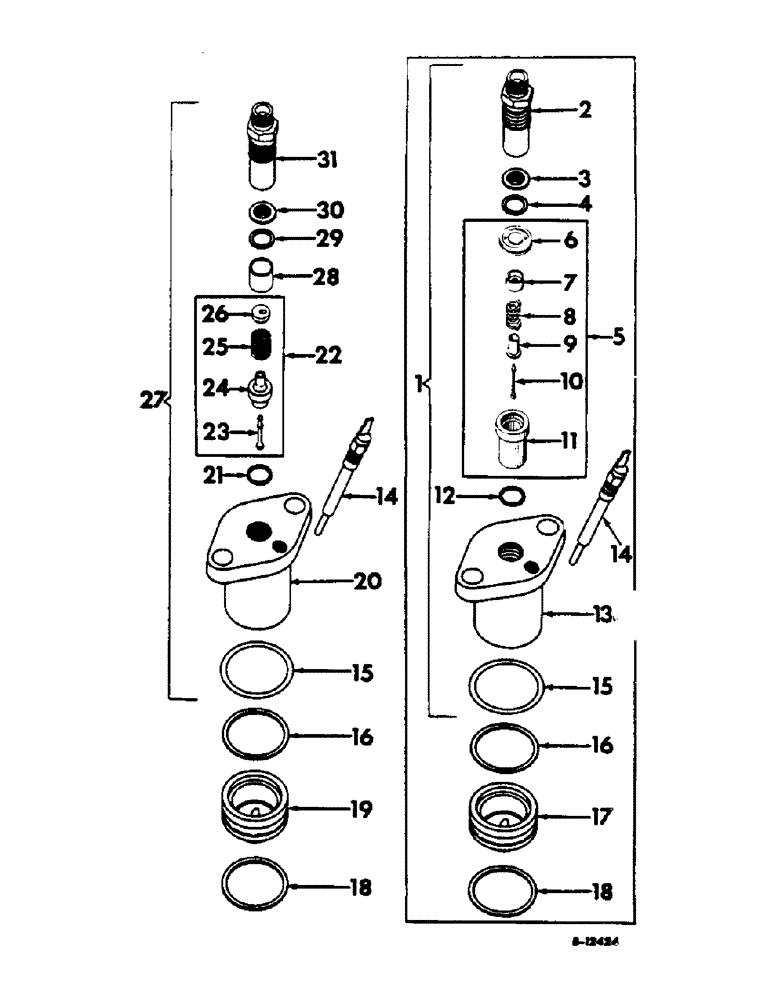 Схема запчастей Case IH 460 - (040) - FUEL SYSTEM, INJECTION NOZZLE, GLOW PLUG AND PRE-COMBUSTION, DIESEL ENGINE TRACTORS (02) - FUEL SYSTEM