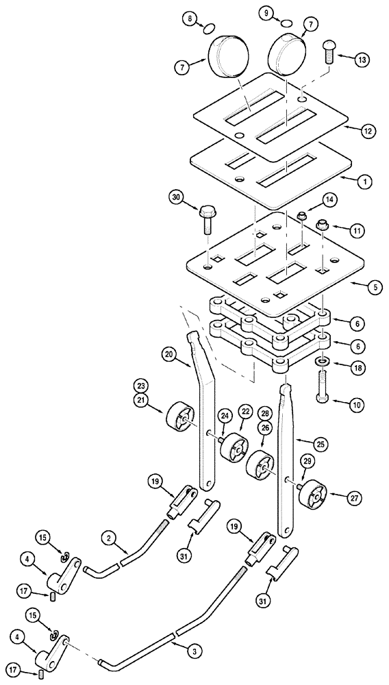 Схема запчастей Case IH MX110 - (08-34) - INTERIOR REMOTE FLOW CONTROLS (08) - HYDRAULICS