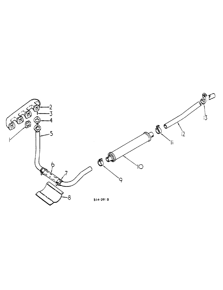 Схема запчастей Case IH 685 - (12-027) - UNDERSLUNG EXHAUST Power