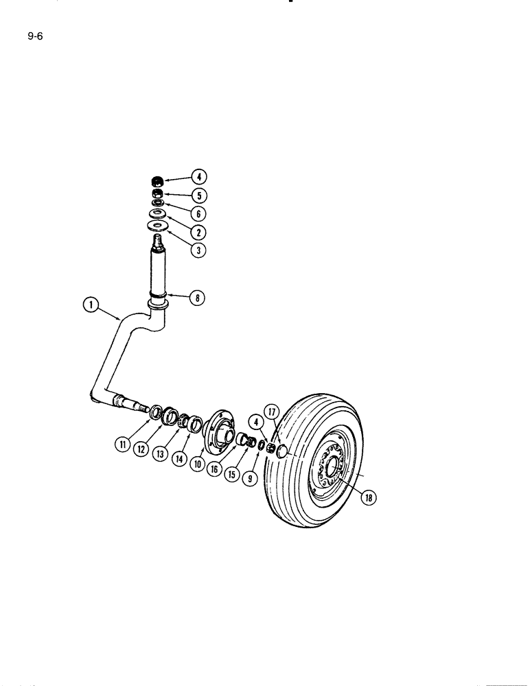 Схема запчастей Case IH 5000 - (9-06) - CASTER WHEEL (09) - CHASSIS/ATTACHMENTS