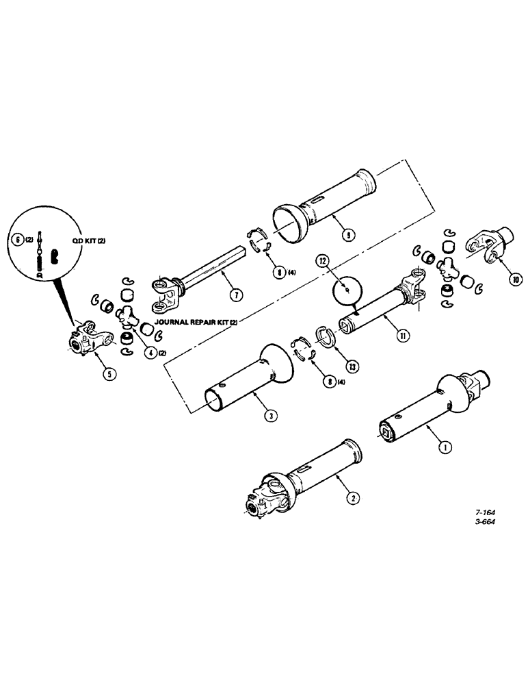 Схема запчастей Case IH 8550 - (12) - IMPLEMENT DRIVELINE ASSEMBLY, METAL SHIELDS (31) - IMPLEMENT POWER TAKE OFF