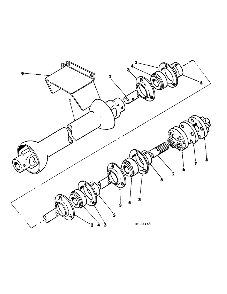 Схема запчастей Case IH 570 - (B-07) - MAIN DRIVE SHAFT (00) - COMPLETE MACHINE