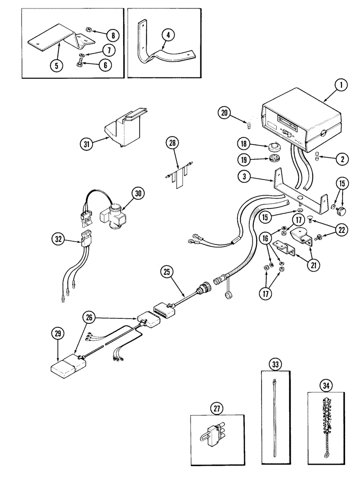 Схема запчастей Case IH 5400 - (4-12) - PLANTING MONITOR, SEED FLOW II (04) - ELECTRICAL SYSTEMS