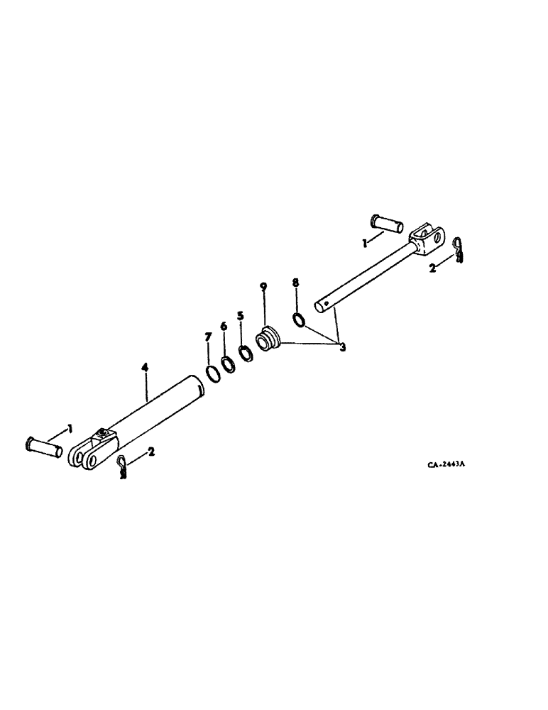 Схема запчастей Case IH 500 - (C-32) - HYDRAULIC CYLINDER, 2 X 8 IN. SINGLE ACTING 