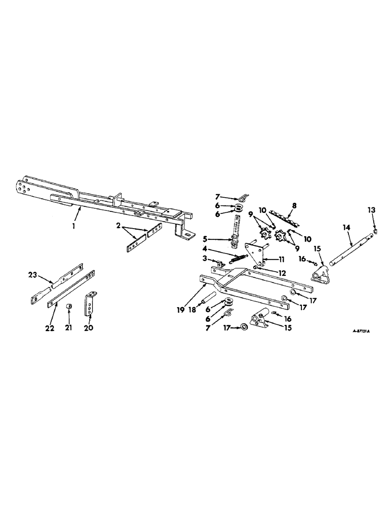 Схема запчастей Case IH 86 - (V-07) - PLANTER FRAME AND JOCKEY BAR 