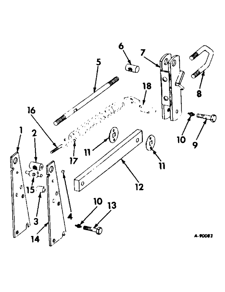 Схема запчастей Case IH 43 - (D-04) - PARALLEL LINKAGE 