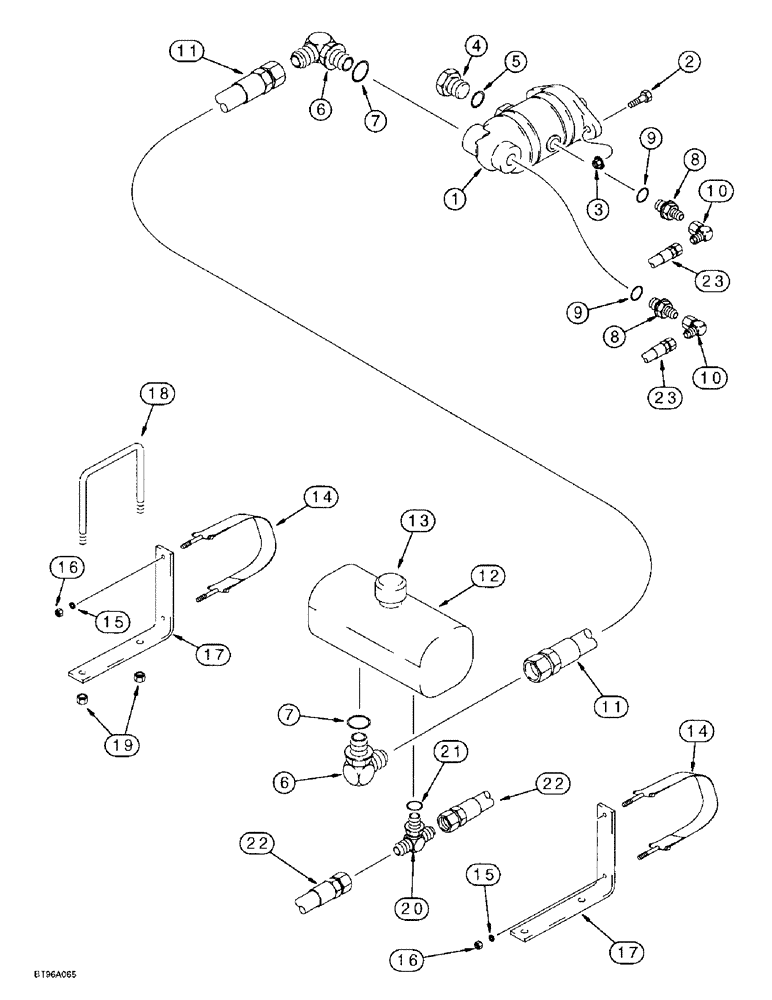 Схема запчастей Case IH 955 - (8-10) - BLOWER PUMP HYDRAULIC SYSTEM, PUMP, RESERVOIR & LINES, 540 RPM PTO, 12 ROW NARROW- RIGID (08) - HYDRAULICS