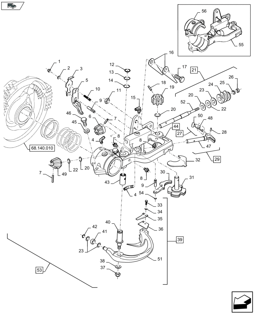 Схема запчастей Case IH LB424S - (68.160.020) - KNOTTER (68) - TYING/WRAPPING