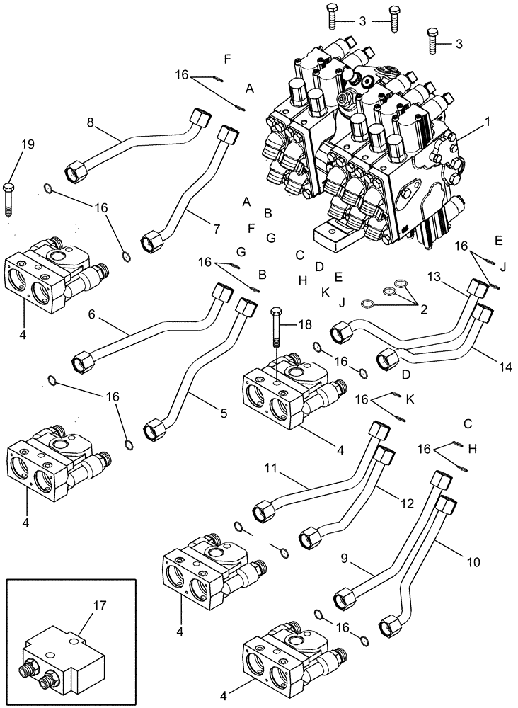 Схема запчастей Case IH MAGNUM 255 - (08-12) - HYDRAULIC SYSTEM - REMOTE COUPLERS (08) - HYDRAULICS