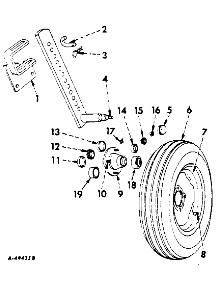 Схема запчастей Case IH 211 - (P-12) - GAUGE WHEEL, 1961 UP 