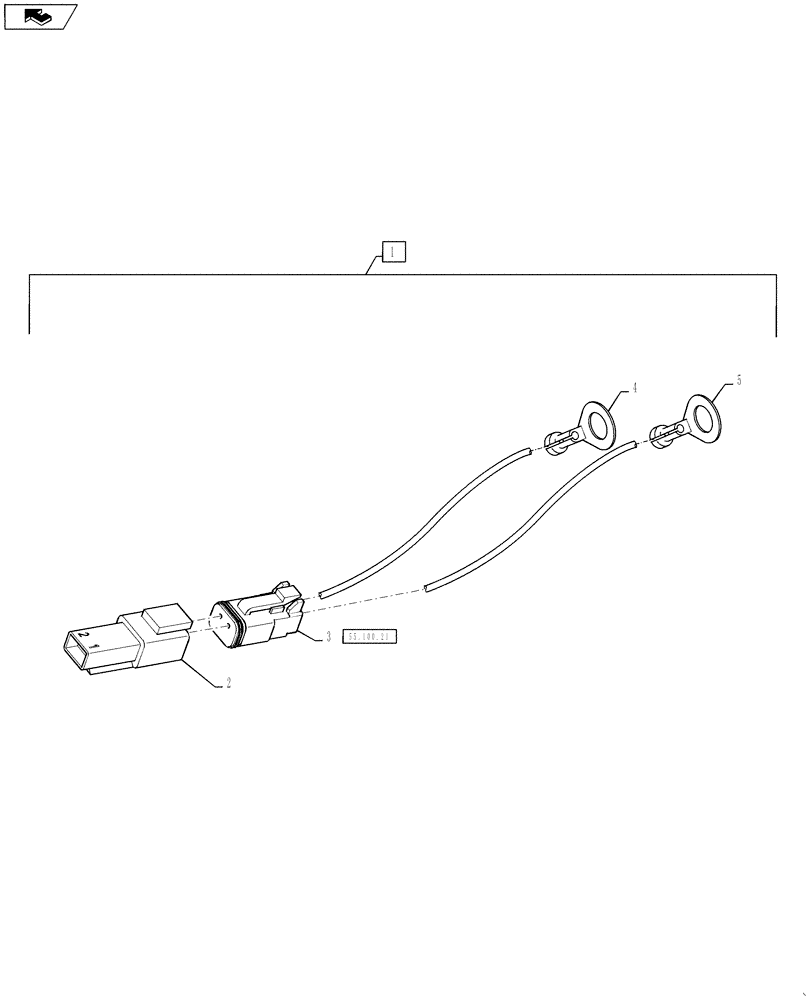 Схема запчастей Case IH TITAN 3030 - (55.100.22) - PUMP ON ADAPTER HARNESS, 810 FLEX AIR AND BARE CHASSIS (55) - ELECTRICAL SYSTEMS