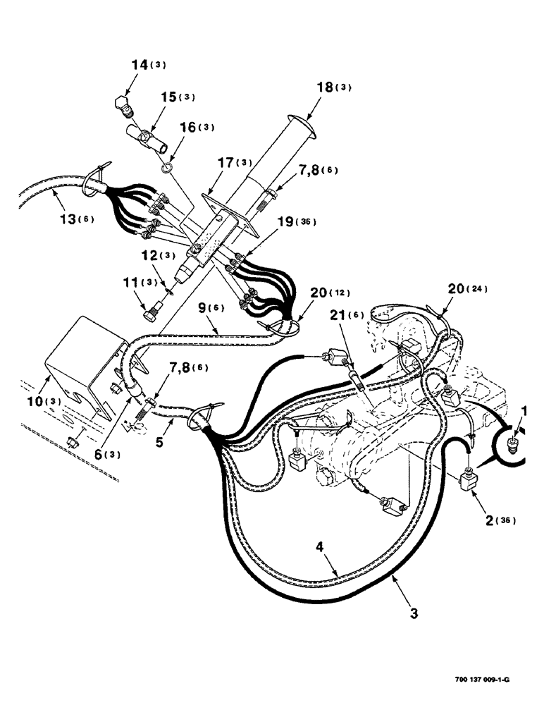 Схема запчастей Case IH 8585 - (6-34) - LUBE PUMP AND LINE ASSEMBLY, KNOTTER (14) - BALE CHAMBER