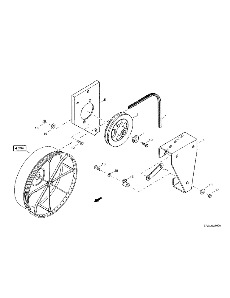 Схема запчастей Case IH 8790 - (060) - RADIATOR SYSTEM, SCREENING CYLINDER DRIVE (10) - ENGINE