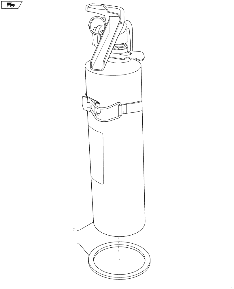 Схема запчастей Case IH 4420 - (11-069) - FIRE EXTINGUISHER OPTION Options