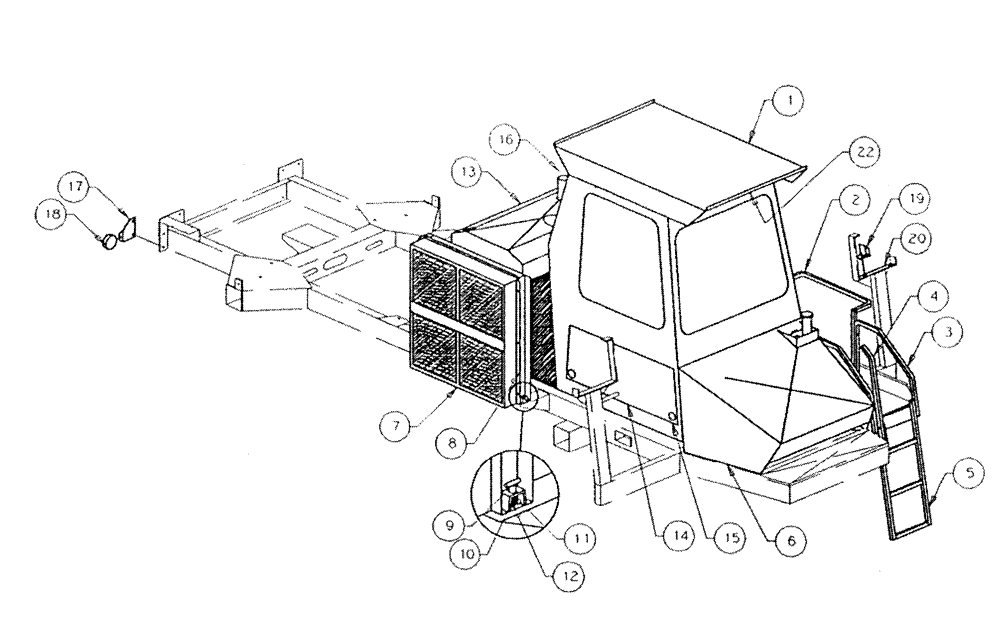 Схема запчастей Case IH PATRIOT - (01-001) - CAB Cab Interior