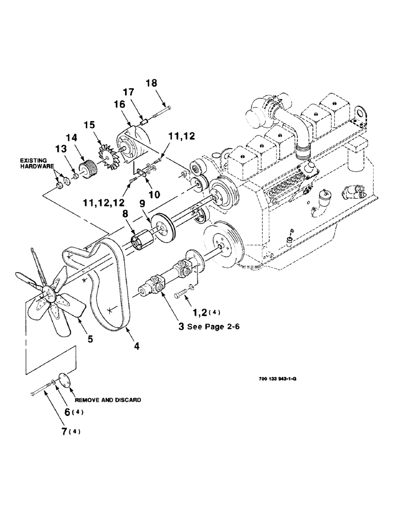 Схема запчастей Case IH 8850 - (02-04) - ENGINE ASSEMBLY, ALTERNATOR, FAN AND FRONT DRIVE, SERIAL NUMBER CFH0099165 AND LATER (02) - ENGINE