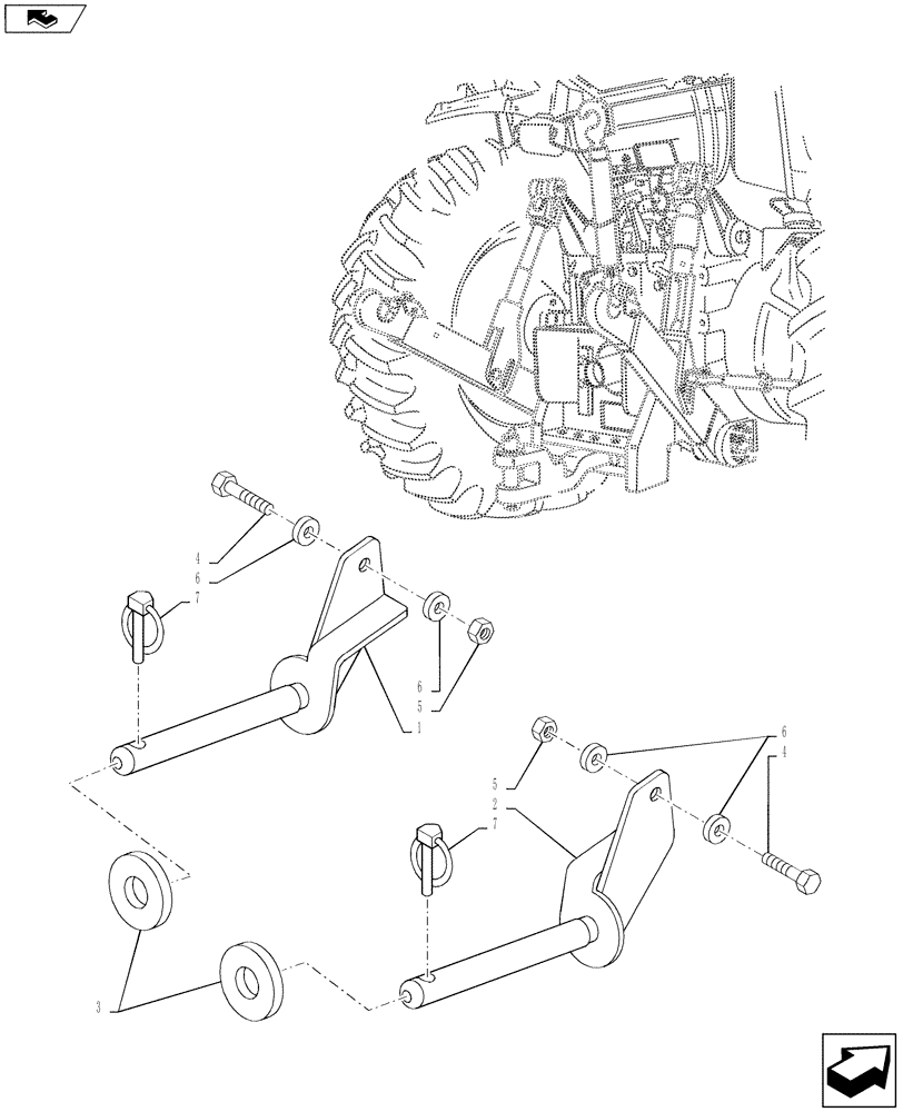 Схема запчастей Case IH PUMA 145 - (37.100.12) - VAR - 330337 - LINKAGE BALL STORAGE (37) - HITCHES, DRAWBARS & IMPLEMENT COUPLINGS